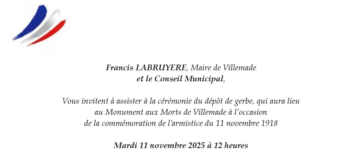 2025-10-31-Invitation maire cérémonie 11 novembre